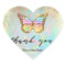 butterfly thank you classic round sticker