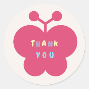 Butterfly thank you sticker 