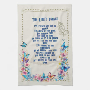 Butterfly The Lord's Prayer  Kitchen Towel