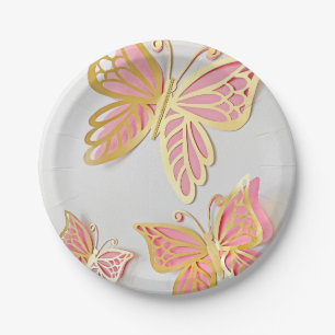 Butterfly theme party plates