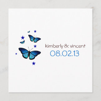 Butterfly Themed Wedding Invitation