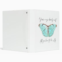 Butterfly Three-Ring Binder