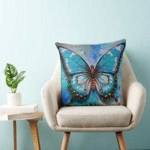 Butterfly throw pillow