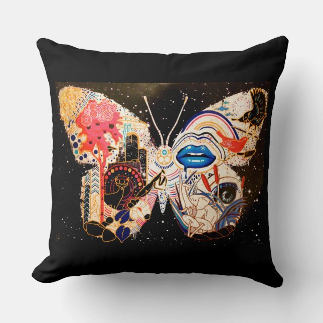 Butterfly Throw Pillow (Front)