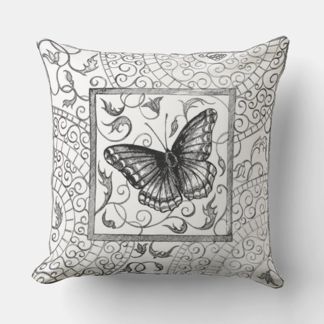 Butterfly Throw Pillow (Front)