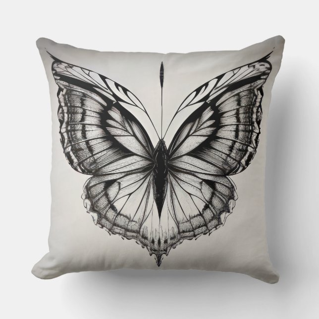 Butterfly Throw Pillow (Front)