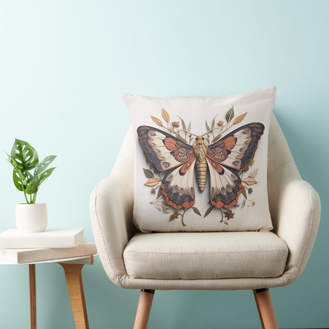 Butterfly Throw Pillow, Custom Gift, Personalized Pillow (Chair)