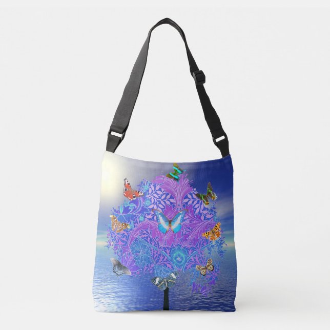 Butterfly Tree  Crossbody Bag (Front)