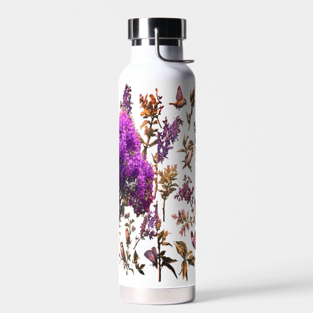 Butterfly Tree Water Bottle – Minimal Floral  (Left)