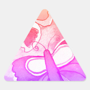 Butterfly triangle sticker