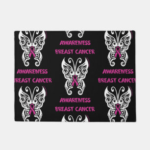 Butterfly/Tribal...Breast Cancer Doormat