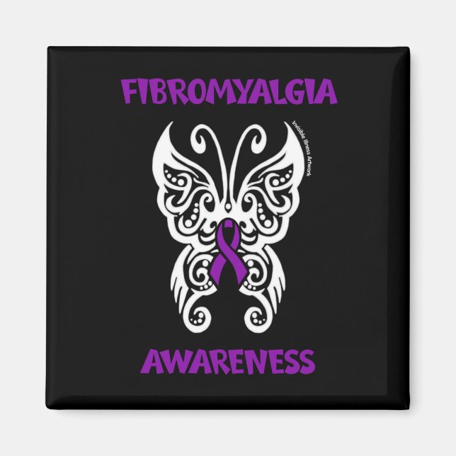 Butterfly/Tribal...Fibro Magnet (Front)
