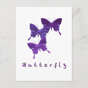 Butterfly Trio Postcard