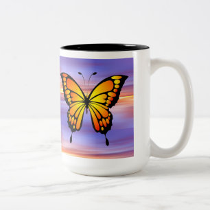 Butterfly  Two-Tone coffee mug