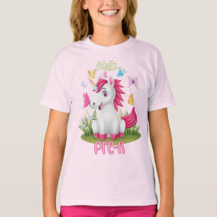 Butterfly Unicorn Pre-K 1st Day Back to School T-Shirt