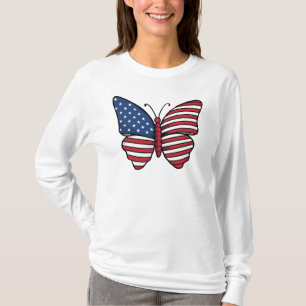 Butterfly USA Flag Sublimation-62614 T-Shirt