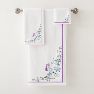 Butterfly Vine Bath Towel Set