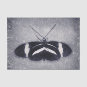 Butterfly Vintage Antique Black White Decoupage Tissue Paper