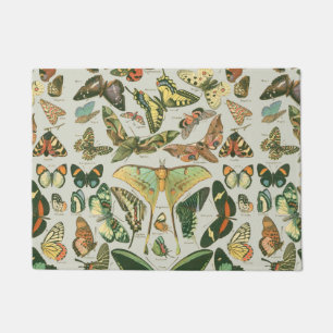 Butterfly Vintage Antique Butterflies Art Doormat