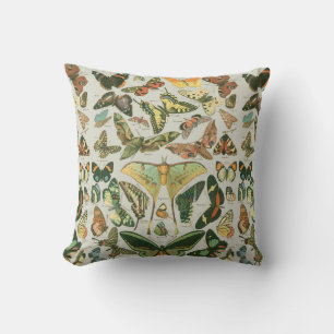 Butterfly Vintage Antique Butterflies Pattern Throw Pillow
