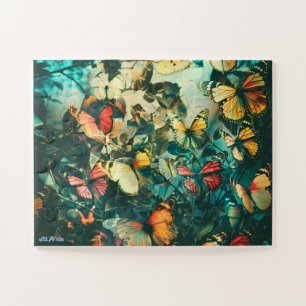 butterfly vintage colorful relax eyes puzzle