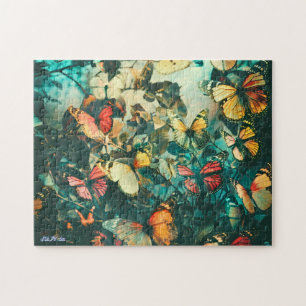 butterfly vintage colourful relax eyes puzzle