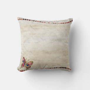 Butterfly vintage decor throw pillow