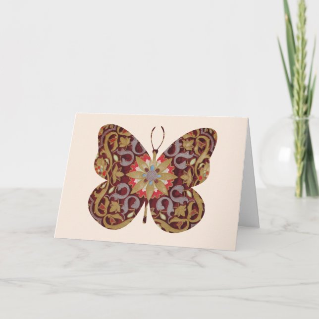 Butterfly Vintage Floral Card Series 4 (Front)