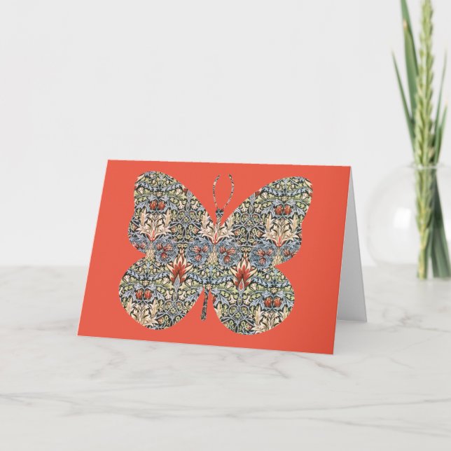 Butterfly Vintage Floral Card Series 8 (Front)