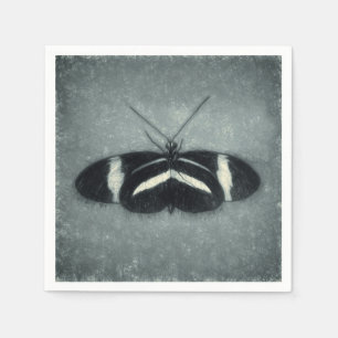 Butterfly Vintage Pastel Green Antique Decoupage Napkin