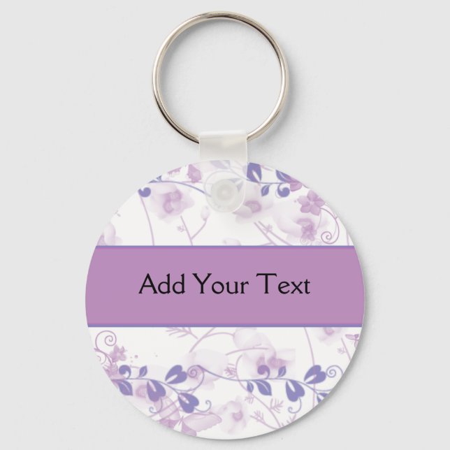 Butterfly Vision in Lilac Purple Keychain (Front)