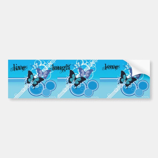 butterfly_wallpaper bumper sticker (Front)