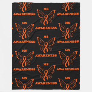 Butterfly/Warrior...MS Fleece Blanket