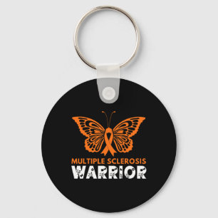 Butterfly Warrior Multiple Sclerosis Awareness Ora Keychain