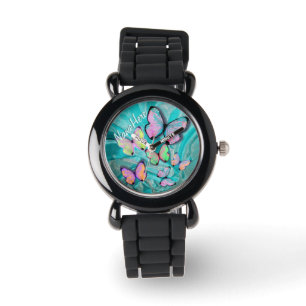 Butterfly Watch! Add Name! Girly Gift! Watch