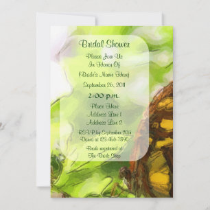 Butterfly Watercolor Art Bridal Shower  Invitation