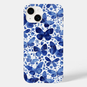 Butterfly Watercolor Blue Case-Mate iPhone 14 Case