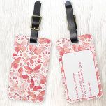 Butterfly Watercolor Coral Pink Personalized Luggage Tag<br><div class="desc">Pretty blush and coral pink and white watercolor butterfly painting to make your travel bags stand out from the crowd.  Change the contact details on the back to customize.  Original art by Nic Squirrell.</div>