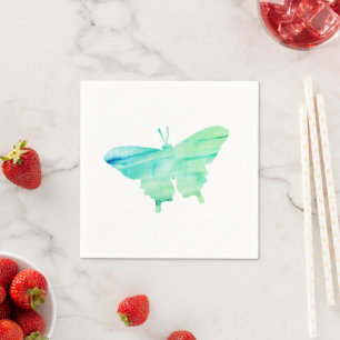Butterfly Watercolor Painting Napkins