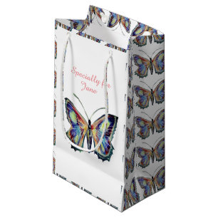 Butterfly watercolor small gift bag