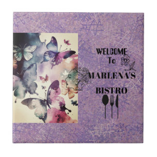 Butterfly Watercolor Tile