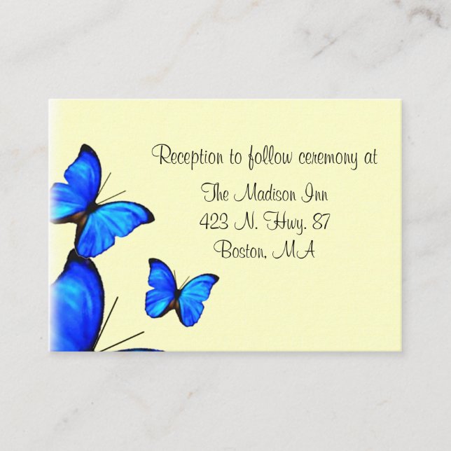 Butterfly Wedding enclosure cards (Front)