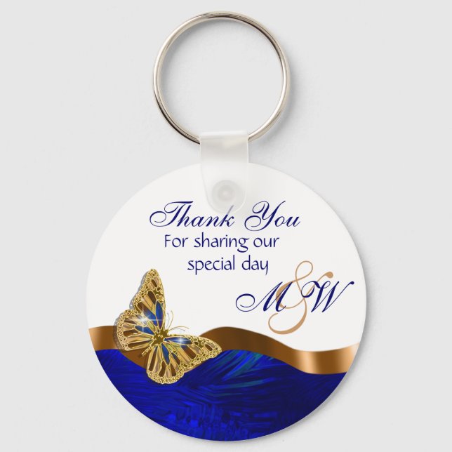 Butterfly wedding favour engagement anniversary keychain (Front)