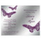 Butterfly Wedding Program Flyer Silver Purple Spar