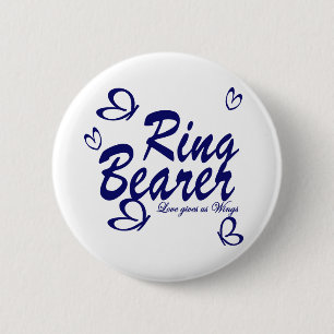 Butterfly Wedding/ Ring Bearer 2 Inch Round Button