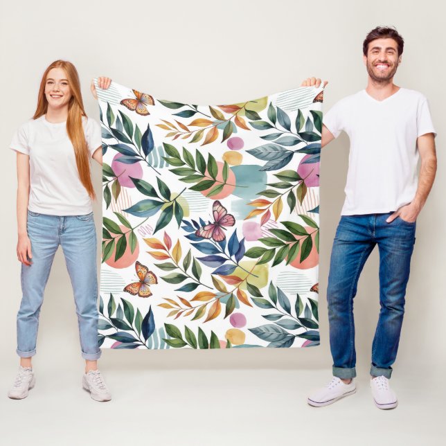 Butterfly Whispers Fleece Blanket (In Situ)