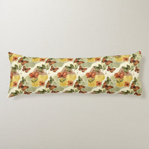 Butterfly Whispers in Earth Tones Body Pillow