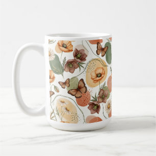 Butterfly Whispers in Earth Tones Coffee Mug