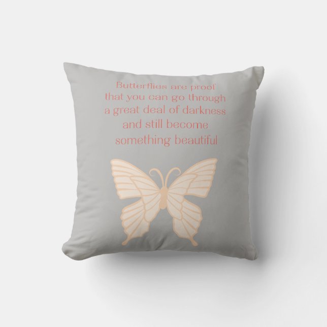 Butterfly Whispers Throw Pillow (Front)