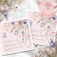 Butterfly Wildflower Blush Pink Bridal Shower